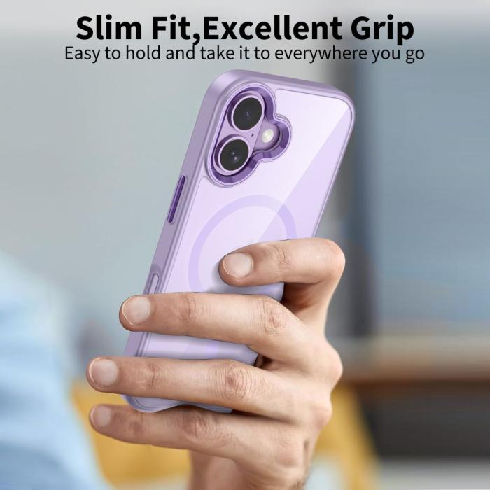 Bild 6, Tech-Protect Tech-Protect iPhone 17 Skal MagSafe MagMat Lavender / Clear - Teknikhallen.se