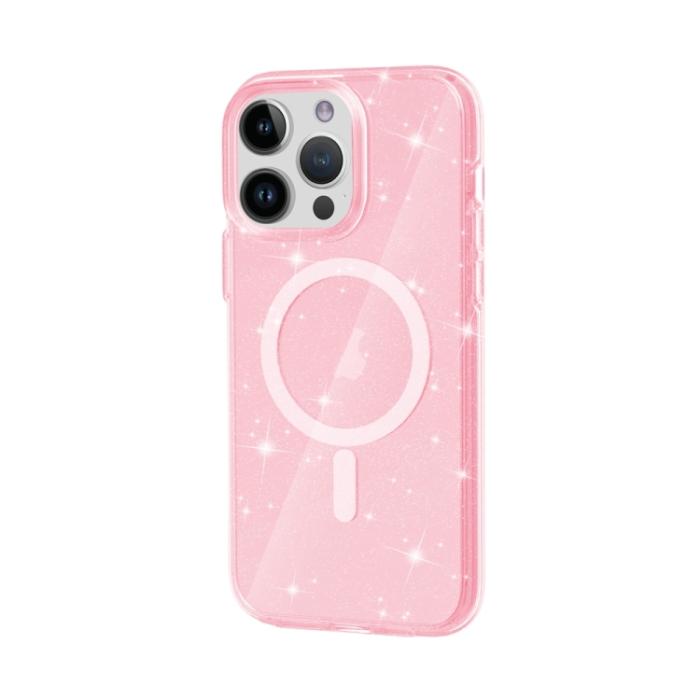 Bild 4,  iPhone 15 Pro Skal MagSafe Glitter Hybrid Rosa - Teknikhallen.se