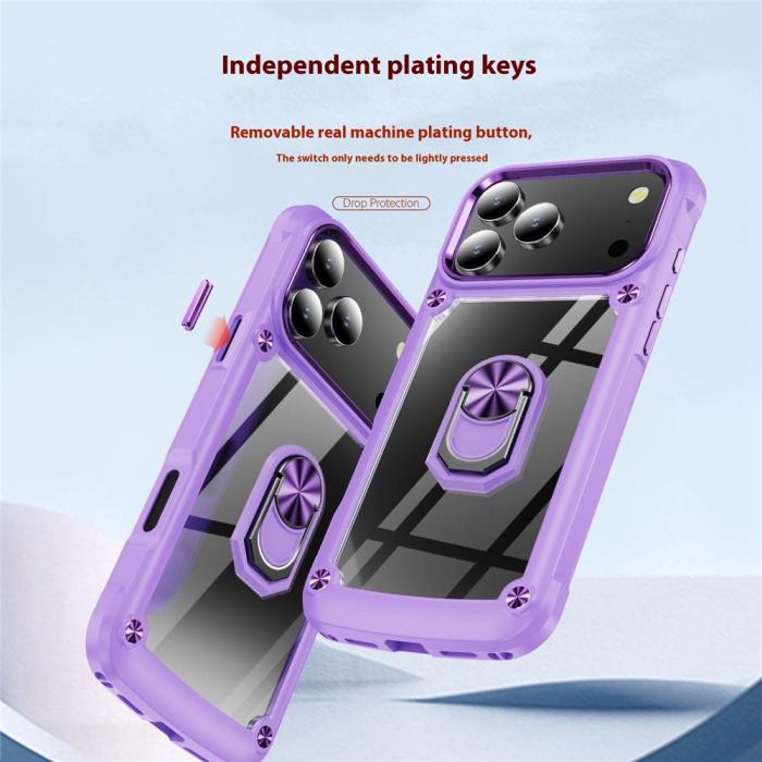 Bild 5,  iPhone 17 Pro Skal Shockproof Ring Hybrid Lila - Teknikhallen.se