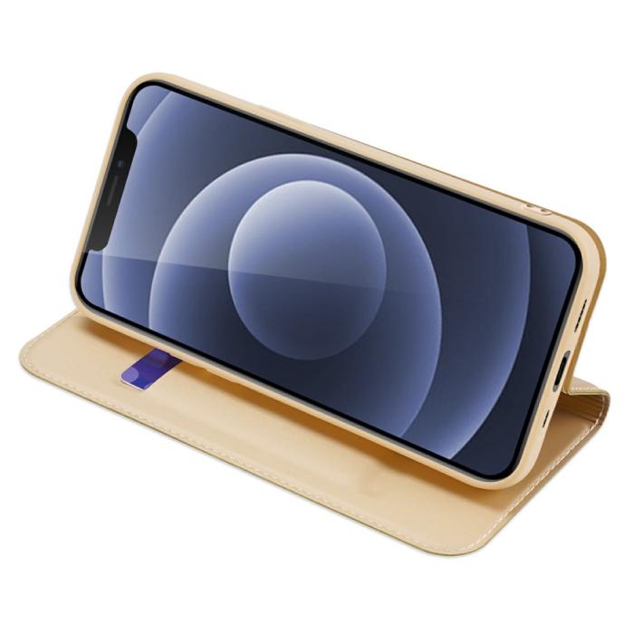Bild 3, DUX DUCIS iPhone 13 Mini - DUX DUCIS Skin Pro Läder Fodral - Guld - Teknikhallen.se