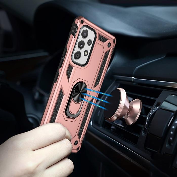 Bild 5,  Samsung Galaxy A53 5G Skal Armor Hybrid Ring Roséguld - Teknikhallen.se