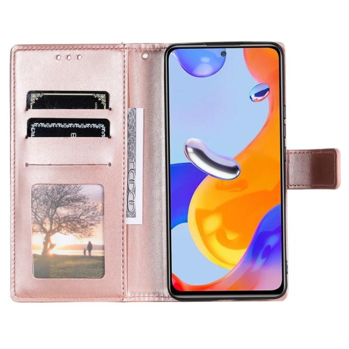 Bild 4,  Xiaomi Redmi Note 11 Pro 5G Fodral Mandala Läder Roséguld - Teknikhallen.se