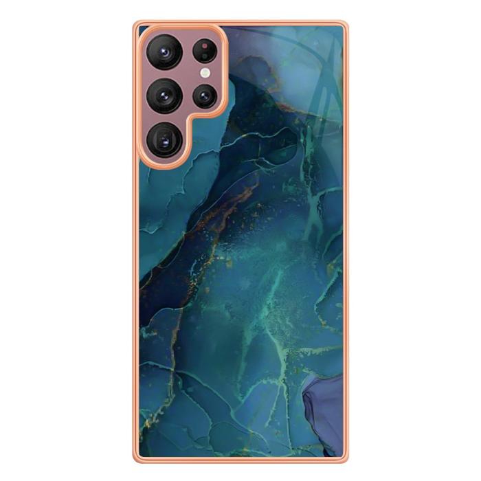 Bild 2,  Samsung Galaxy S23 Ultra Skal Marmor TPU Grön - Teknikhallen.se