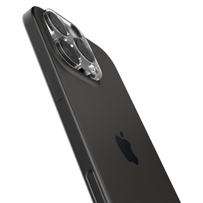 Bild 3, Spigen Spigen iPhone 16/15/14 Pro/Pro Max 2-PACK Linsskydd Optik.tR - Teknikhallen.se