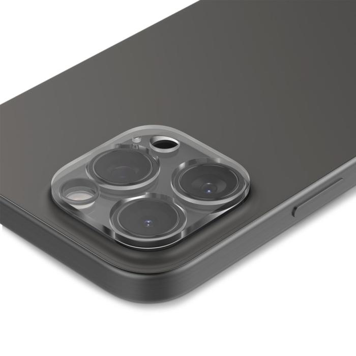 Bild 4, Spigen Spigen iPhone 16/15/14 Pro/Pro Max 2-PACK Linsskydd Optik.tR - Teknikhallen.se