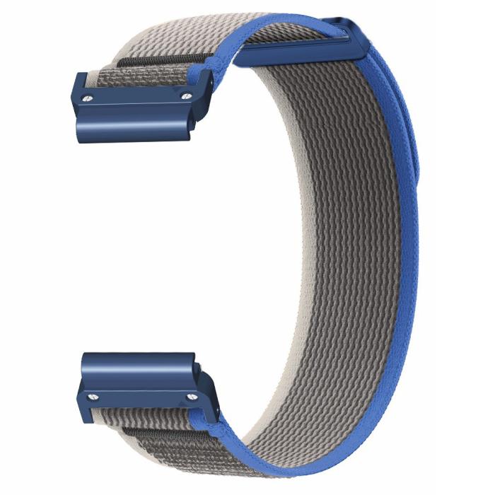 Bild 3,  Klockarmband 26 mm Nylon Loop Grå/Blå - Teknikhallen.se