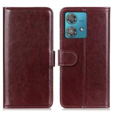  Motorola Moto G84 5G Fodral Crazy Horse L&auml;der Brun - Teknikhallen.se
