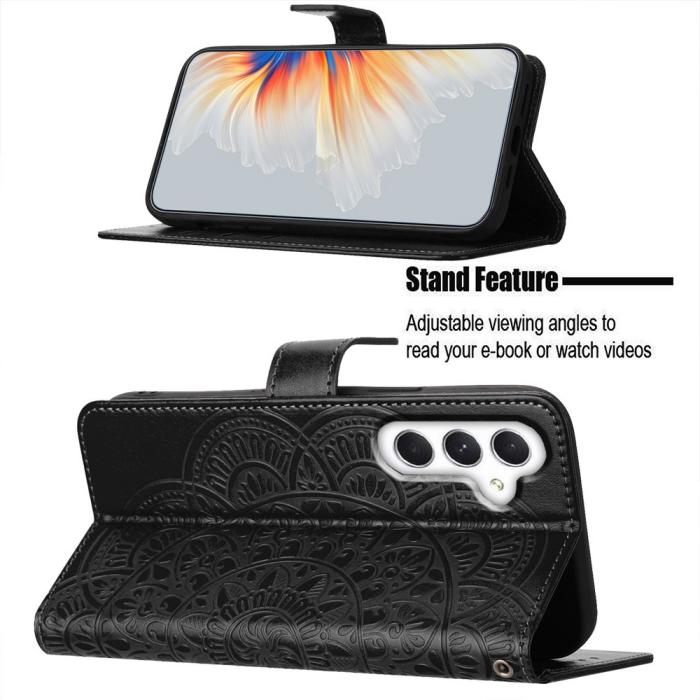 Bild 3,  Samsung Galaxy A16 / A26 5G Fodral Mandala Läder Svart - Teknikhallen.se