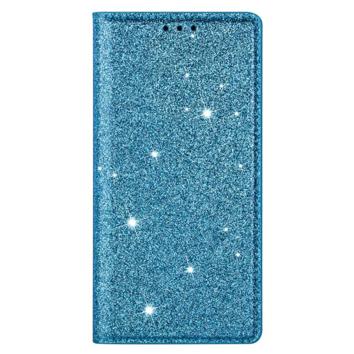 Bild 6,  iPhone 15 Fodral Flip Glitter Blå - Teknikhallen.se