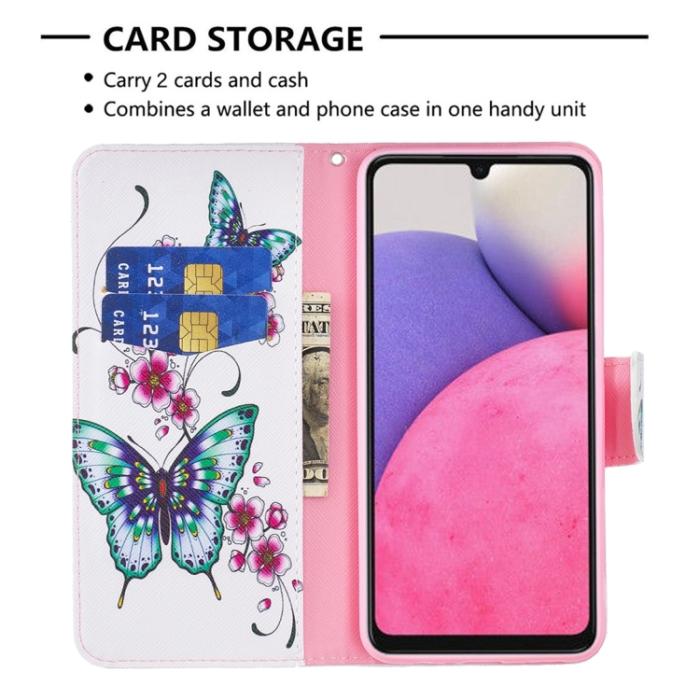 Bild 5,  Samsung Galaxy A33 5G Fodral Med Tryck Fjärilar - Teknikhallen.se