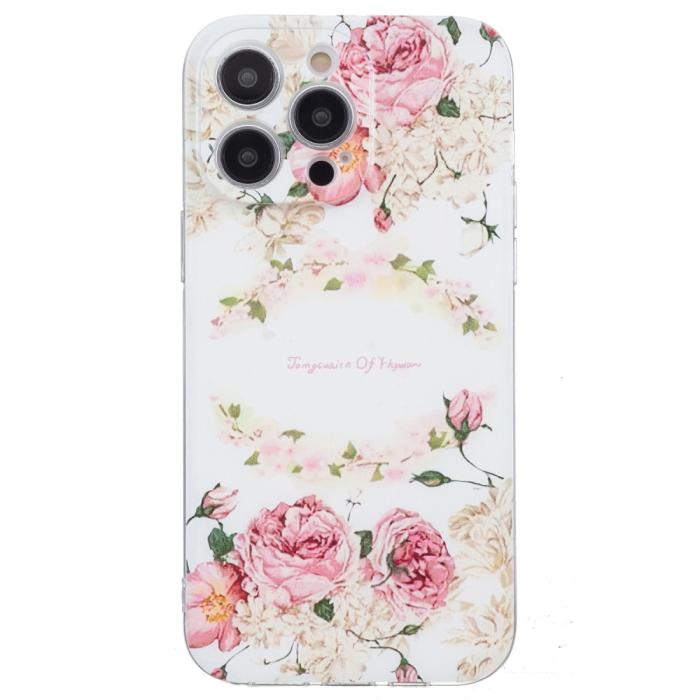 Bild 2,  iPhone 16 Pro Skal TPU Rosor - Teknikhallen.se