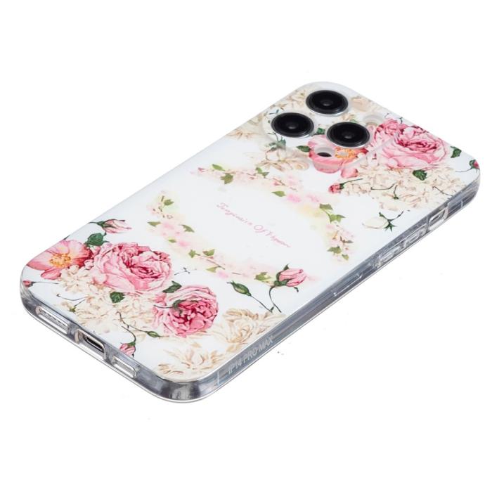 Bild 3,  iPhone 16 Pro Skal TPU Rosor - Teknikhallen.se