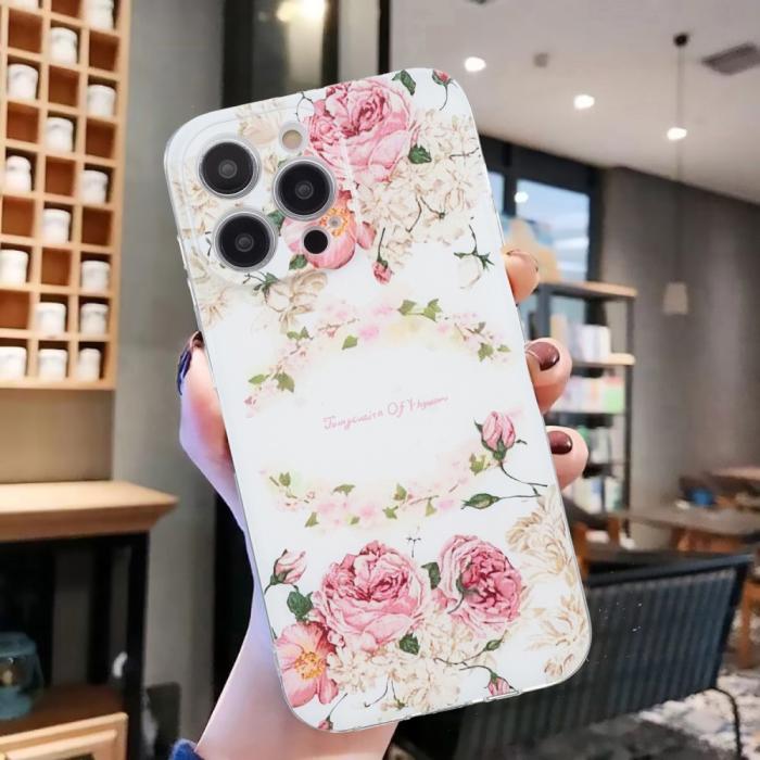 Bild 6,  iPhone 16 Pro Skal TPU Rosor - Teknikhallen.se