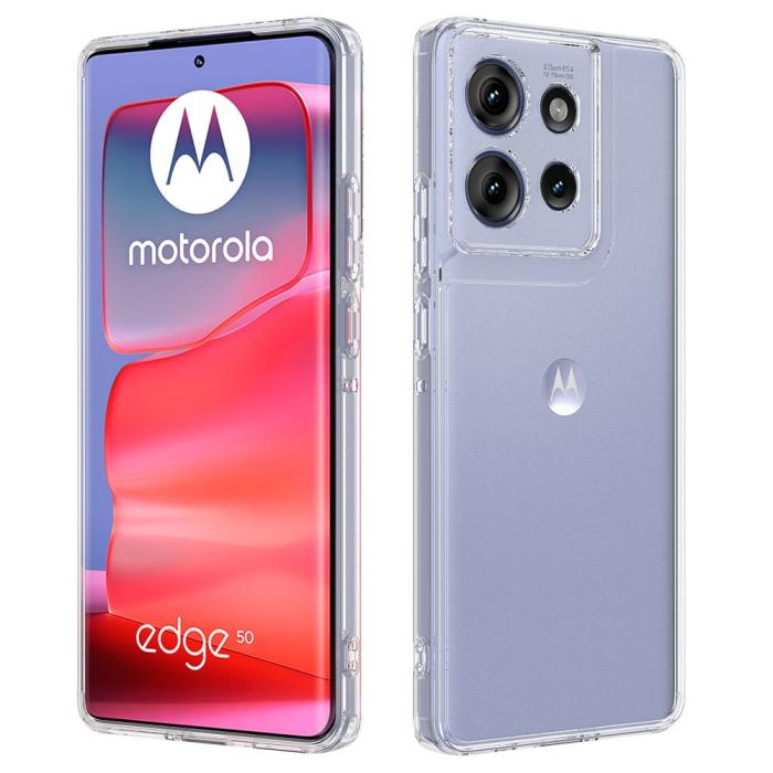 Bild 2,  Motorola Edge 50 Skal TPU / Akryl Shockproof Transparent - Teknikhallen.se