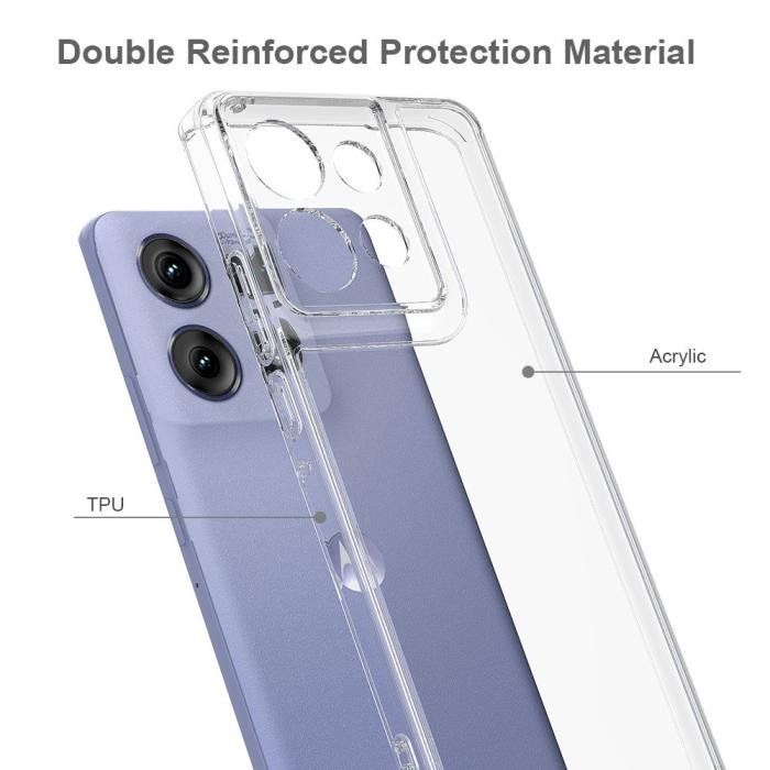 Bild 6,  Motorola Edge 50 Skal TPU / Akryl Shockproof Transparent - Teknikhallen.se