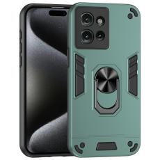  Motorola Edge 50 Skal Hybrid Armor Ring Gr&ouml;n - Teknikhallen.se