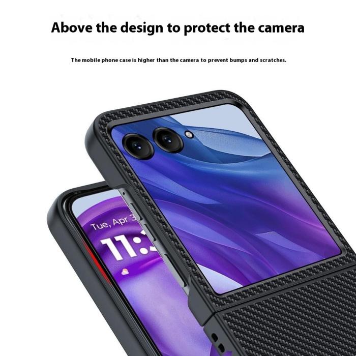 Bild 6,  Motorola Razr 60 Ultra Skal Kolfiber Textur Svart - Teknikhallen.se