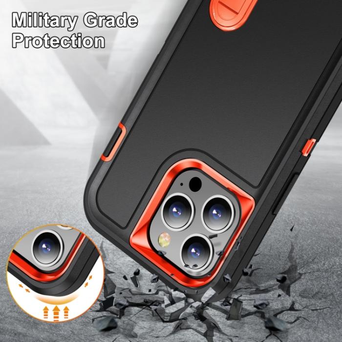 Bild 6,  iPhone 14 Pro Max Skal 3in1 Shockproof Xtreme Svart/Orange - Teknikhallen.se