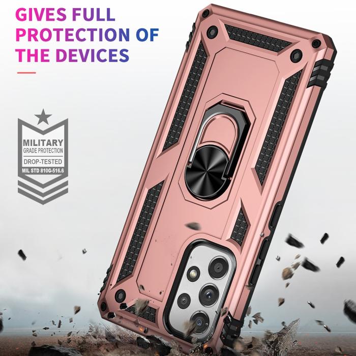 Bild 6,  Samsung Galaxy A53 5G Skal Armor Hybrid Ring Roséguld - Teknikhallen.se