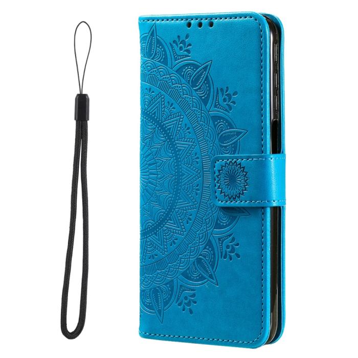 Bild 2,  Xiaomi Redmi Note 11 Pro 5G Fodral Mandala Läder Blå - Teknikhallen.se