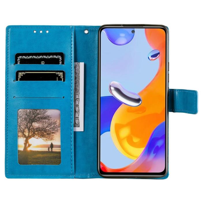 Bild 4,  Xiaomi Redmi Note 11 Pro 5G Fodral Mandala Läder Blå - Teknikhallen.se