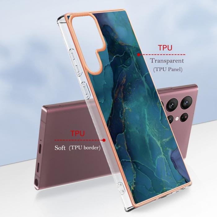 Bild 6,  Samsung Galaxy S23 Ultra Skal Marmor TPU Grön - Teknikhallen.se