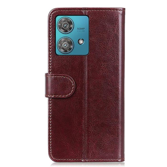 Bild 6,  Motorola Moto G84 5G Fodral Crazy Horse Läder Brun - Teknikhallen.se
