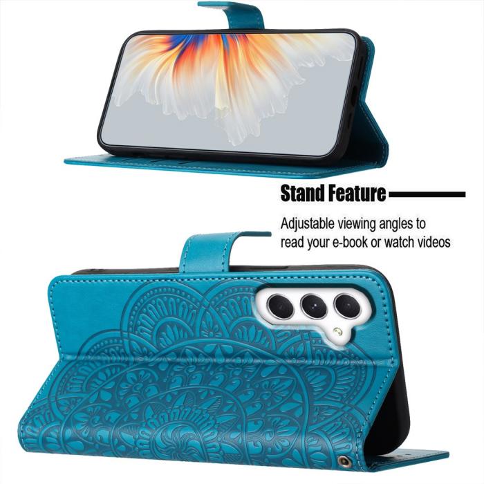 Bild 3,  Samsung Galaxy A16 / A26 5G Fodral Mandala Läder Blå - Teknikhallen.se