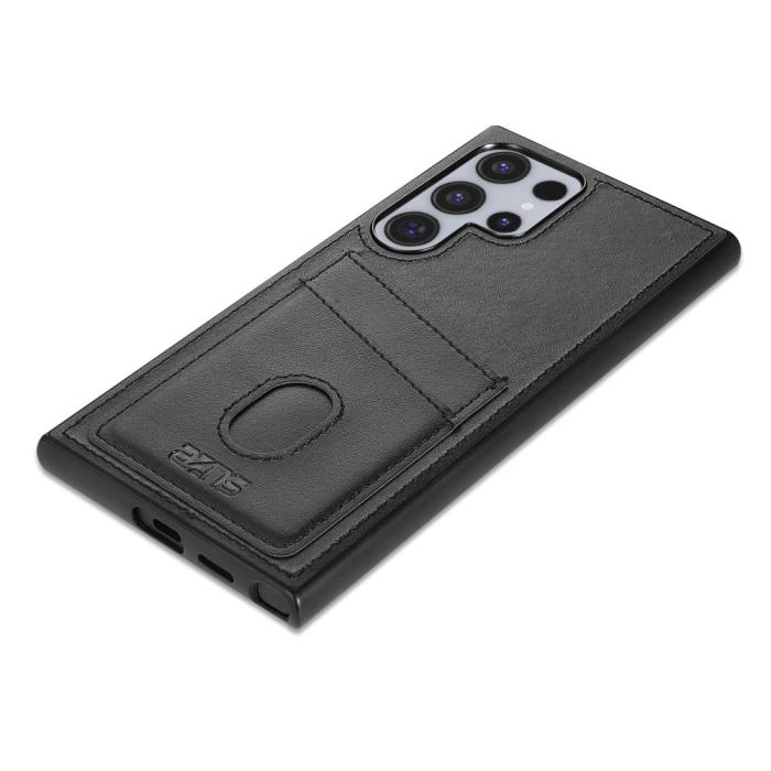 Bild 4, AZNS AZNS Samsung Galaxy S25 Ultra Skal Med Kortfack Läder Svart - Teknikhallen.se