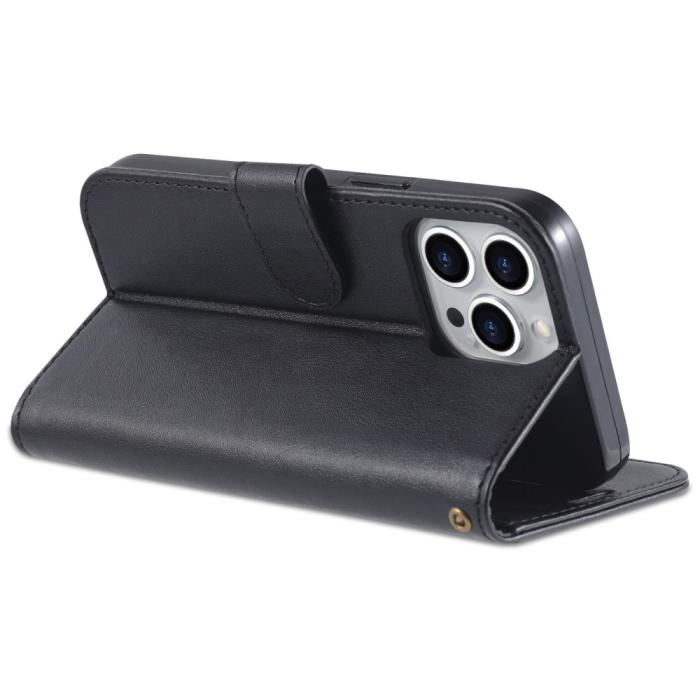 Bild 4, AZNS AZNS iPhone 15 Fodral Läder Svart - Teknikhallen.se