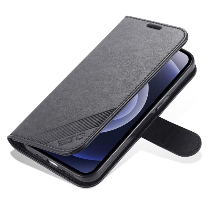 Bild 5, AZNS AZNS iPhone 15 Fodral Läder Svart - Teknikhallen.se