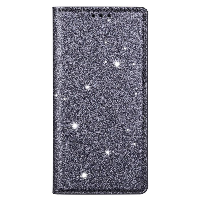 Bild 6,  iPhone 15 Fodral Flip Glitter Grå - Teknikhallen.se