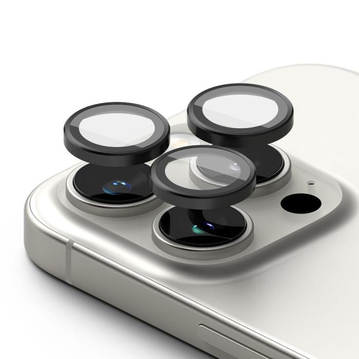 Bild 3, Ringke Ringke iPhone 16 Pro / 16 Pro Max 2-PACK Linsskydd Svart - Teknikhallen.se