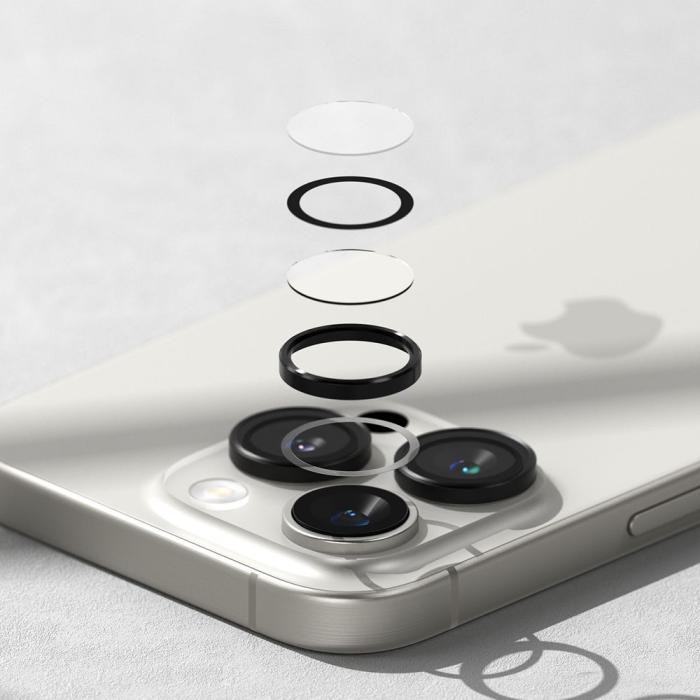 Bild 5, Ringke Ringke iPhone 16 Pro / 16 Pro Max 2-PACK Linsskydd Svart - Teknikhallen.se