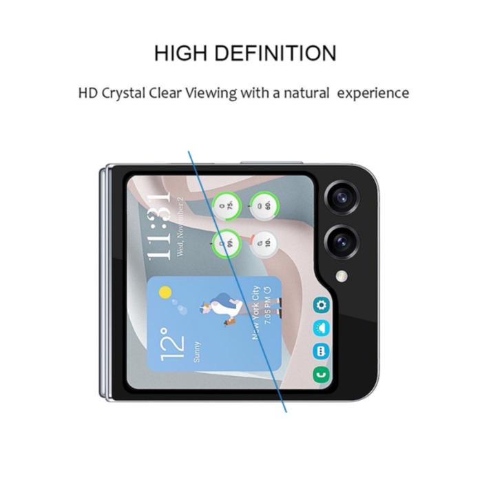 Bild 4,  Galaxy Z Flip 6 / 7 FE Skärmskydd Härdat Glas - Teknikhallen.se
