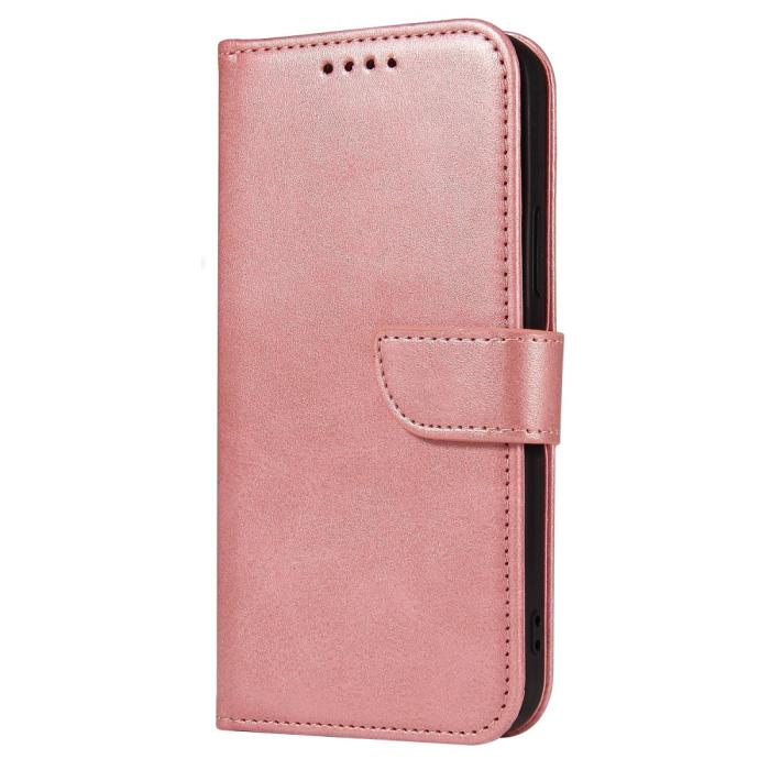 Bild 2,  iPhone 13 Pro Plånboksfodral Läder Roséguld - Teknikhallen.se