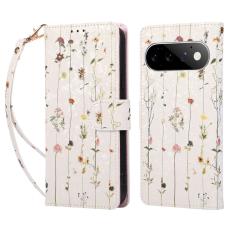  Google Pixel 11/11 Pro Fodral Med Tryck Blommor Vit - Teknikhallen.se