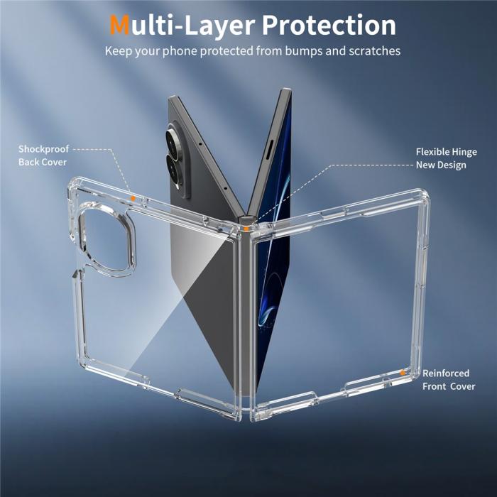 Bild 3,  Samsung Galaxy Z Fold 8 Skal TPU Shockproof Transparent - Teknikhallen.se