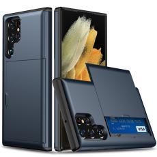  Samsung Galaxy S24 Ultra Skal Med Kortfack M&ouml;rk Bl&aring; - Teknikhallen.se