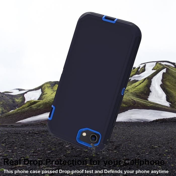 Bild 3,  iPhone 7/8/SE (2020/2022) - Shockproof Hybrid Armor Skal - Mörk Blå/Blå - Teknikhallen.se