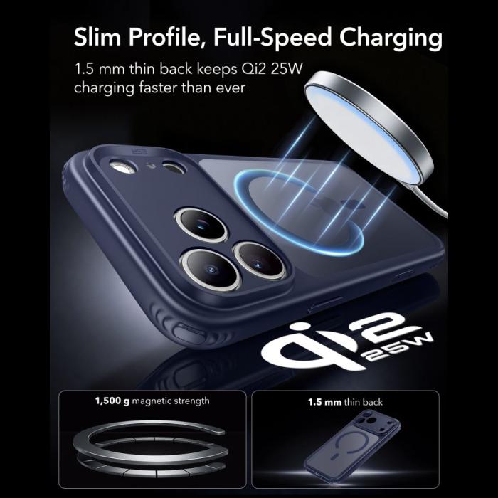 Bild 5, ESR ESR iPhone 18 Pro Max / 17 Pro Max Skal MagSafe Frostad Hybrid - Teknikhallen.se