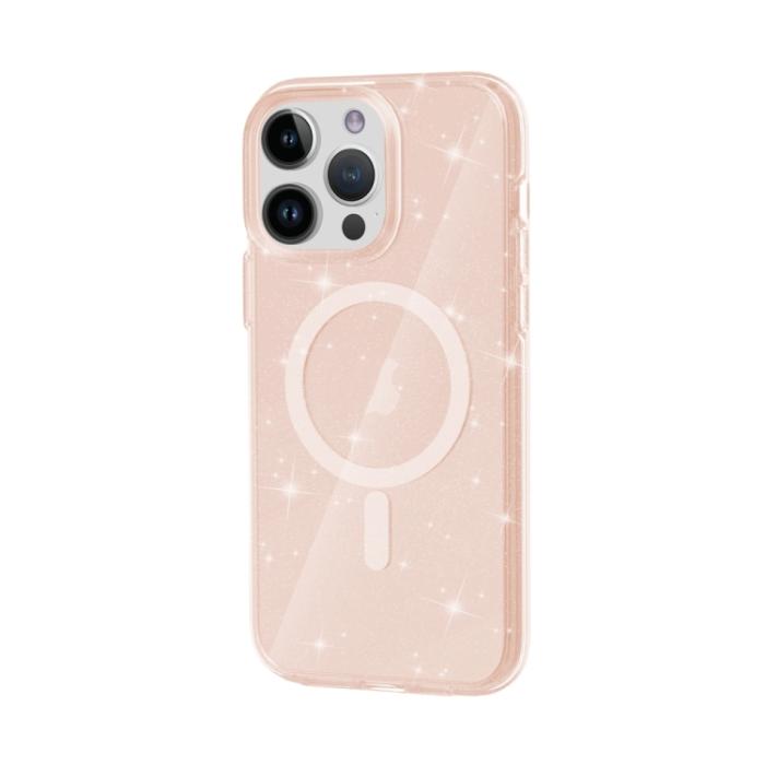 Bild 4,  iPhone 15 Pro Skal MagSafe Glitter Hybrid Guld - Teknikhallen.se