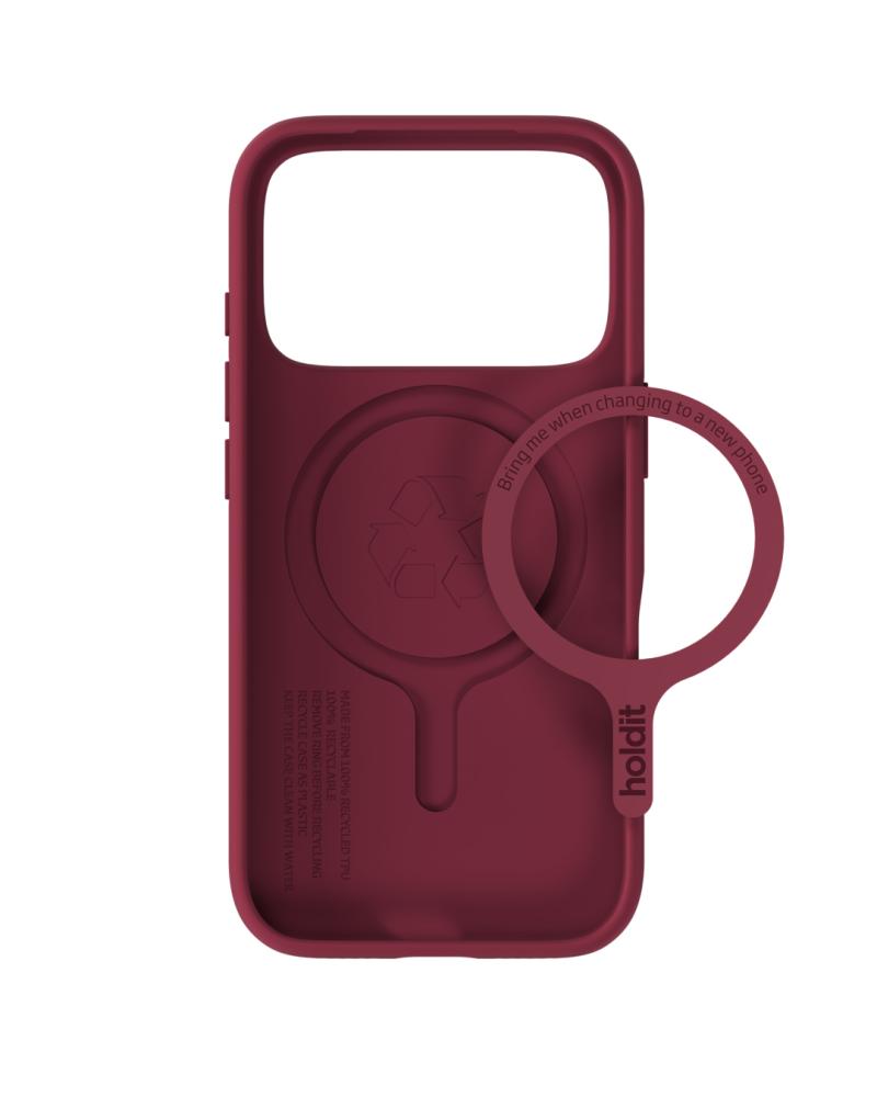 holdit holdit iPhone 17 Pro Max Mobilskal Soft MagSafe Red Velvet - Teknikhallen.se
