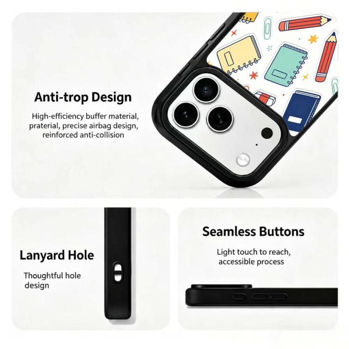 Bild 3,  iPhone 18 Pro Max/17 Pro Max Skal MagSafe UV-Mönster Skola - Teknikhallen.se