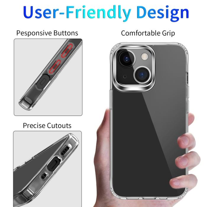Bild 3,  iPhone 14 Plus Skal Akryl/TPU Transparent - Teknikhallen.se