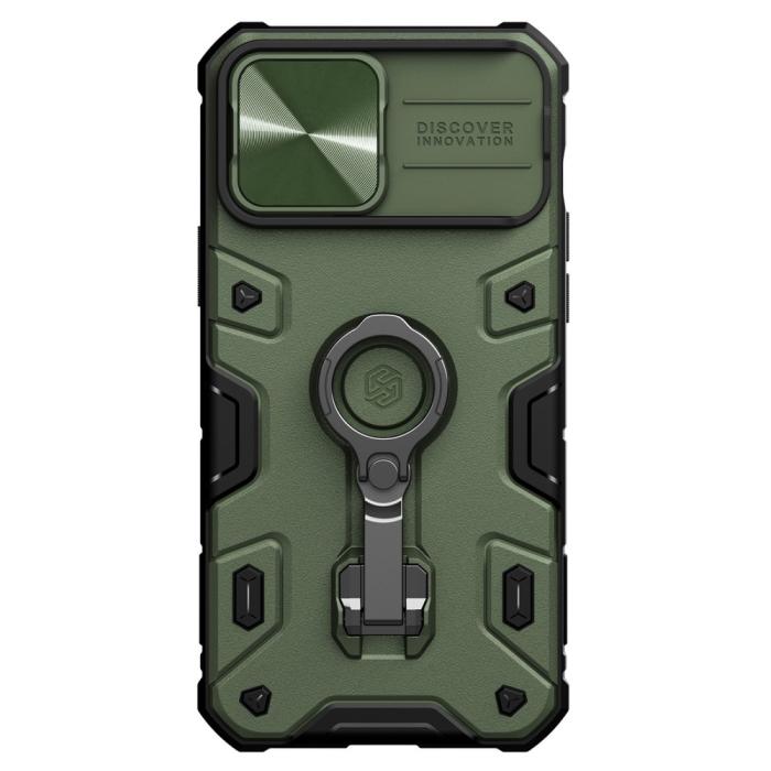 Bild 2, NILLKIN NILLKIN iPhone 13 Pro Max Skal CamShield Armor Pro Grön - Teknikhallen.se