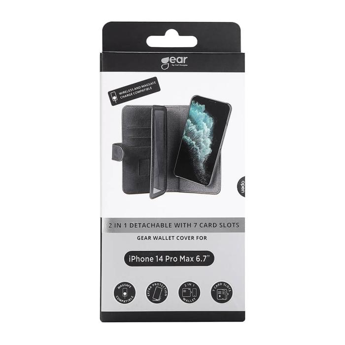 Bild 2, Gear GEAR iPhone 14 Pro Max Fodral Flerfack 2in1 Magnet MagSafe Svart - Teknikhallen.se