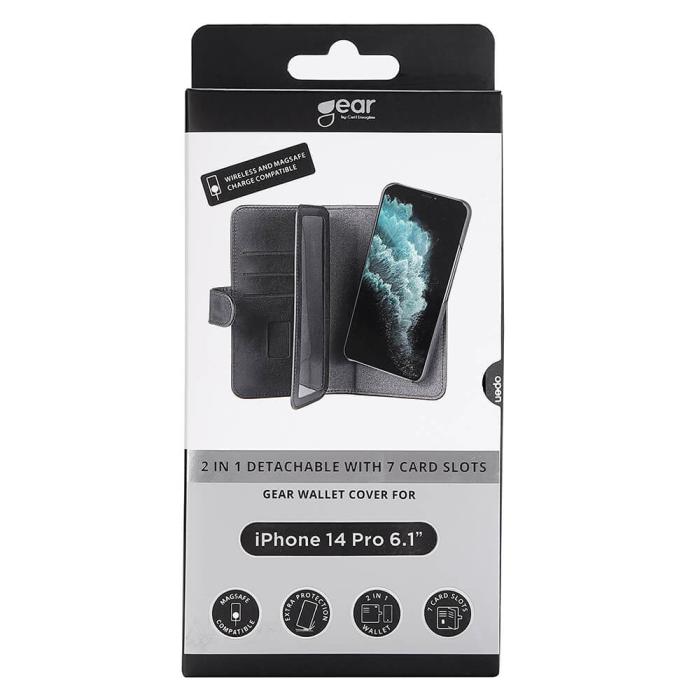 Bild 2, Gear GEAR iPhone 14 Pro Fodral Flerfack 2in1 Magnet MagSafe Svart - Teknikhallen.se