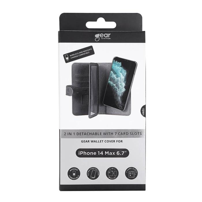 Bild 2, Gear GEAR iPhone 14 Plus Fodral Flerfack 2in1 Magnet MagSafe Svart - Teknikhallen.se