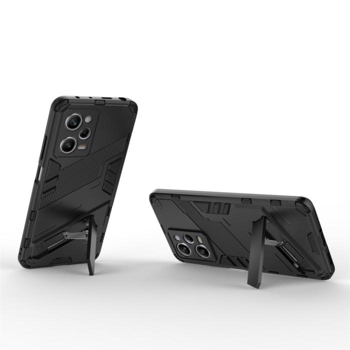 Bild 2,  Xiaomi Redmi Note 12 Pro 5G Skal Hybrid Kickstand Svart - Teknikhallen.se